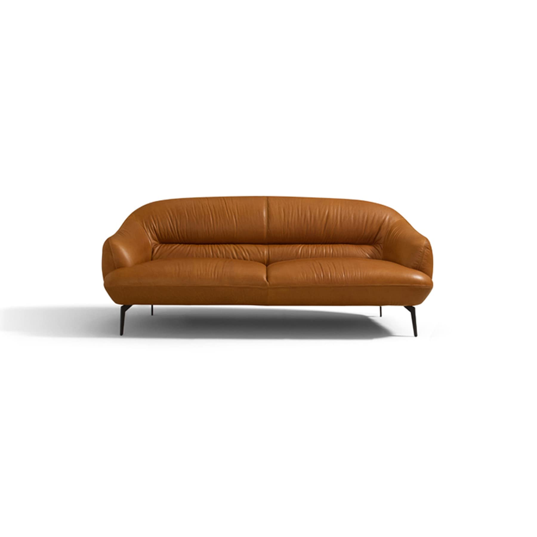 ACME Leather Upholstered Sofa in Cognac Finish