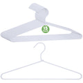 GlikCeil 15 Pcs Fabric Wrapped Metal Hangers Covered Wire, White, Basic