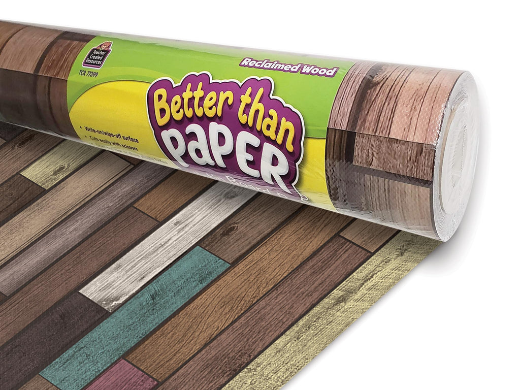 Teacher Created Resources Better Than Paper Bulletin Board Roll, 4 Ft X 12 Ft, Reclaimed Wood