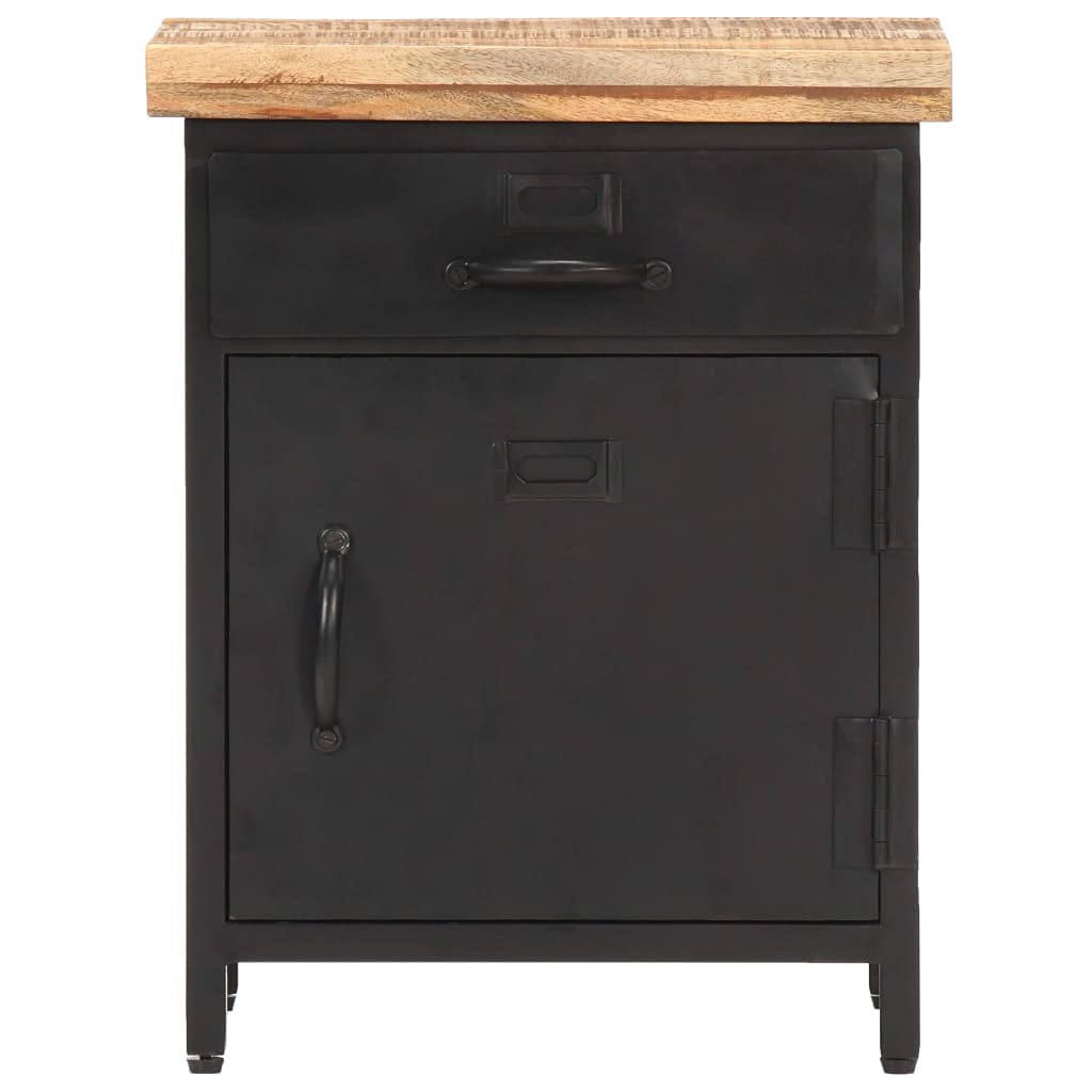 vidaXL Industrial Style Bedside Cabinet - Thumbnail 3