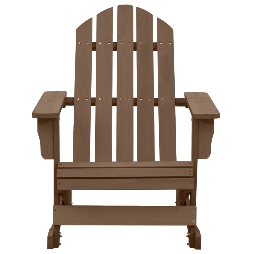 vidaXL Vintage-Inspired Patio Rocking Chair in Brown - Made from Durable Hardwood and Pinewood - Ideal for Outdoor Living Spaces - Weather-Resistant and with a High Load Capacity