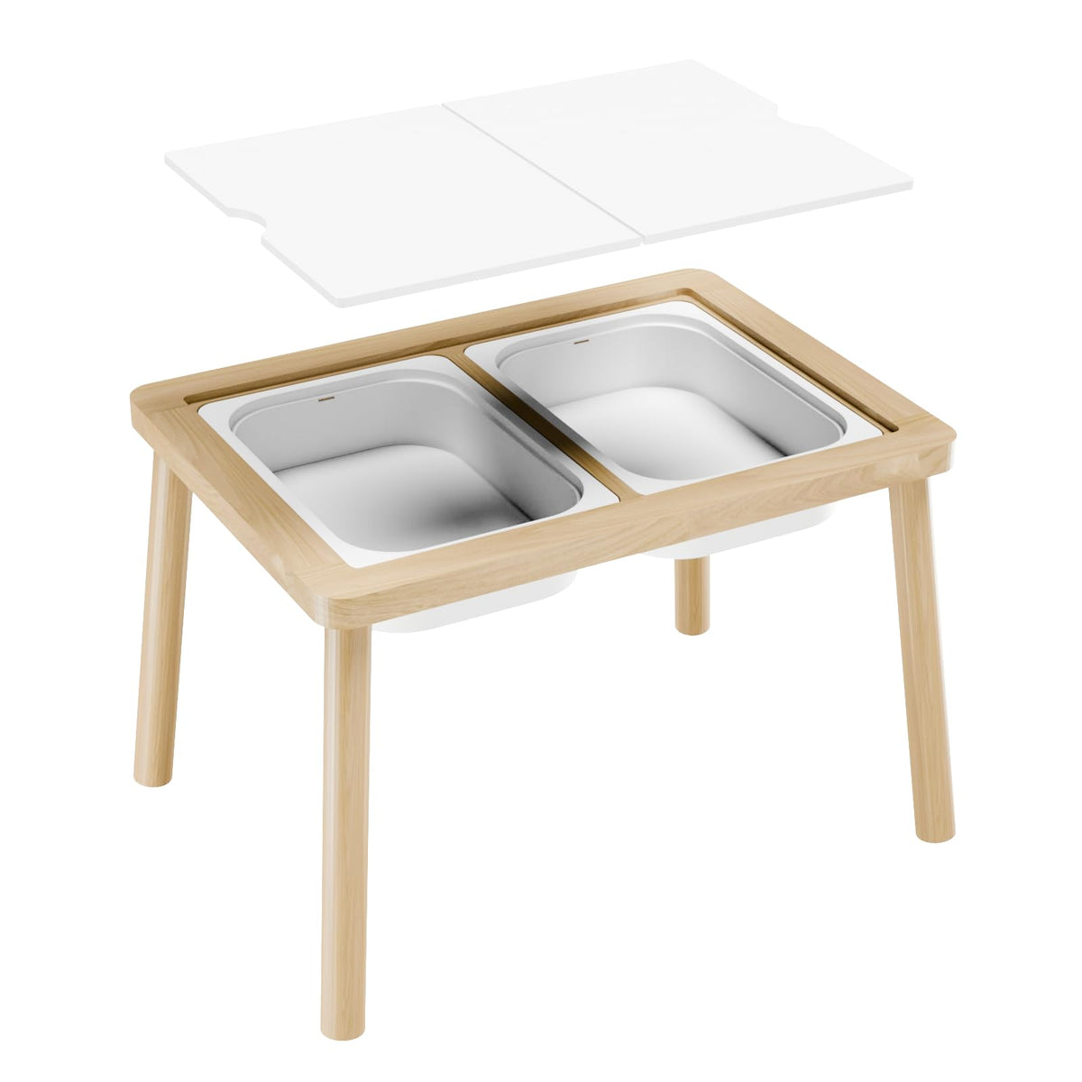 Ogears Sensory Table for Toddlers, Kids Activity Table with 2 Bins