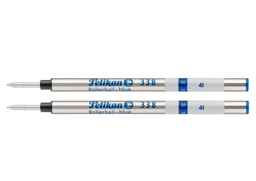 Pelikan 338 Medium Rollerball Refill - Blue (Pack Of 2) (Pk-922187-P2)