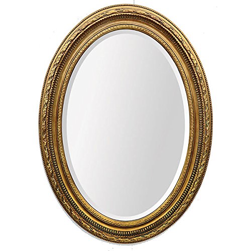 Timeless Reflections By Afd Home 10035346 Large Oval Mirror, Antique Gold Finish