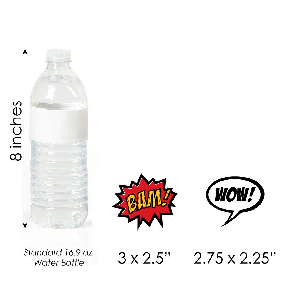 Big Dot Of Happiness Bam Superhero - Diy Shaped Baby Shower Or Birthday Party Cut-Outs - 24 Count