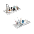 BBK Bathroom Vanity Tray 7.8 in - 2 Pack(Small) Silicone Bathroom Tray for Counter, Perfume Key Trinket Ring Tray, Decor Soap Di