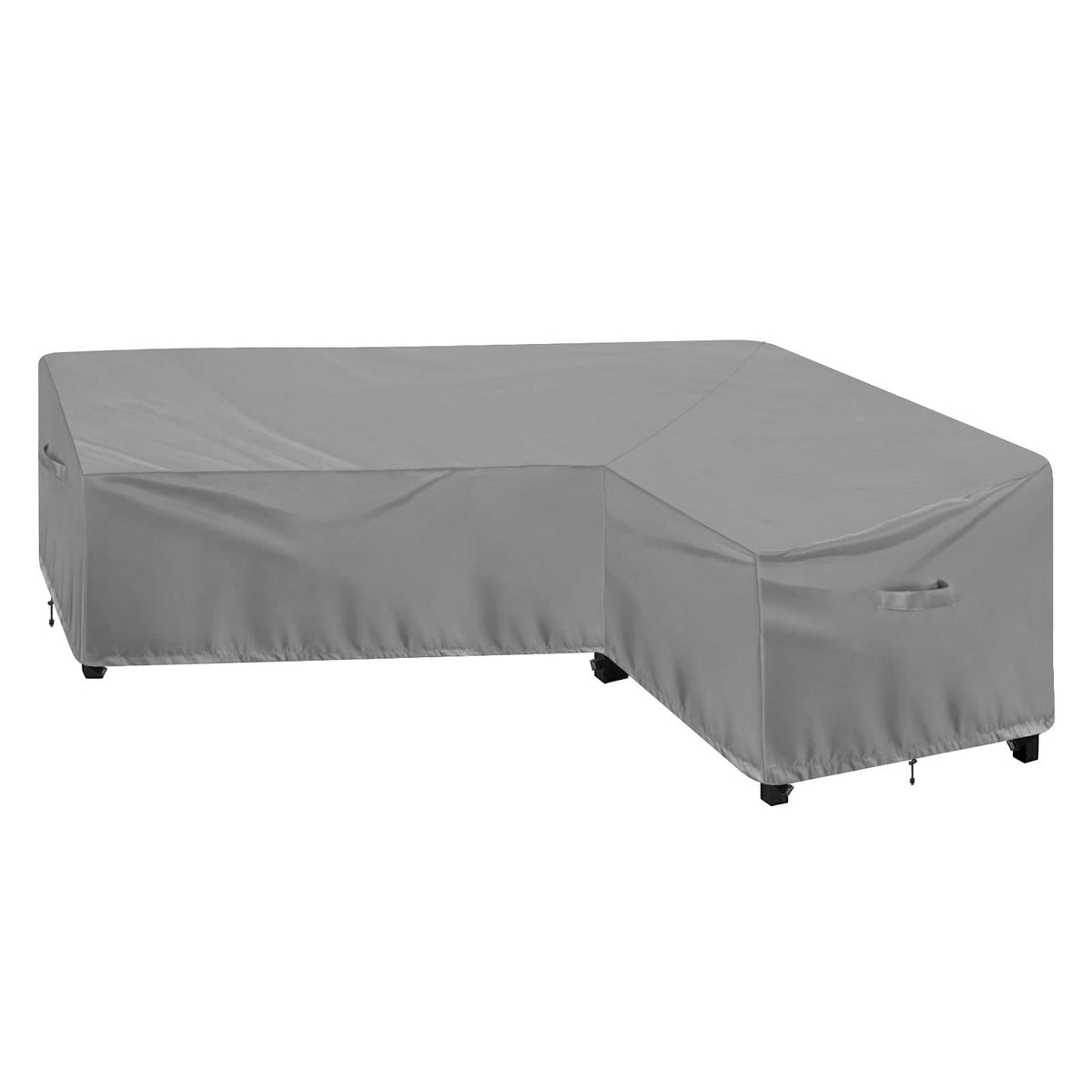 Outdoorlines Waterproof Outdoor Patio Sectional Cover - Uv Resistant & Windproof L-Shaped Patio Furniture Covers For Deck, Lawn And Backyard, 420D Heavy Duty Couch Cover, Right Facing, 104'X83', Gray