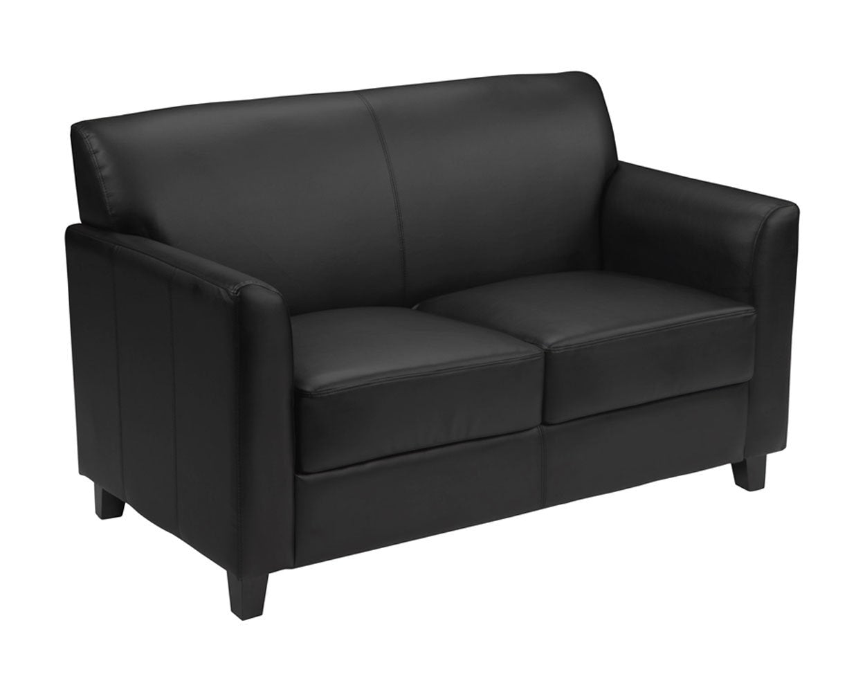 Flash Furniture Hercules Diplomat Series Reception Set In Black Leathersoft