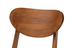 Baxton Studio Damara Mid-Century Modern Sand Fabric Upholstered and Walnut Brown Finished Wood 2-Piece Dining Chair Set