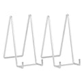 Plate Holder Easel Display Stand - 8 inch Metal Plate Stands for Display - Tabletop Picture Stand - Silver Iron Easels for Displ