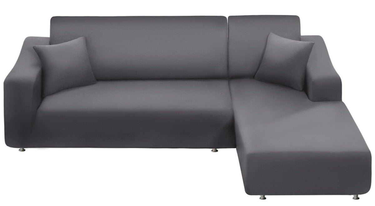 Naisi Sectional Couch Cover L Shape 2 Pieces Sofa Cover Soft Stretch Slipcovers With 2Pcs Pillowcases Furniture Protector Couch