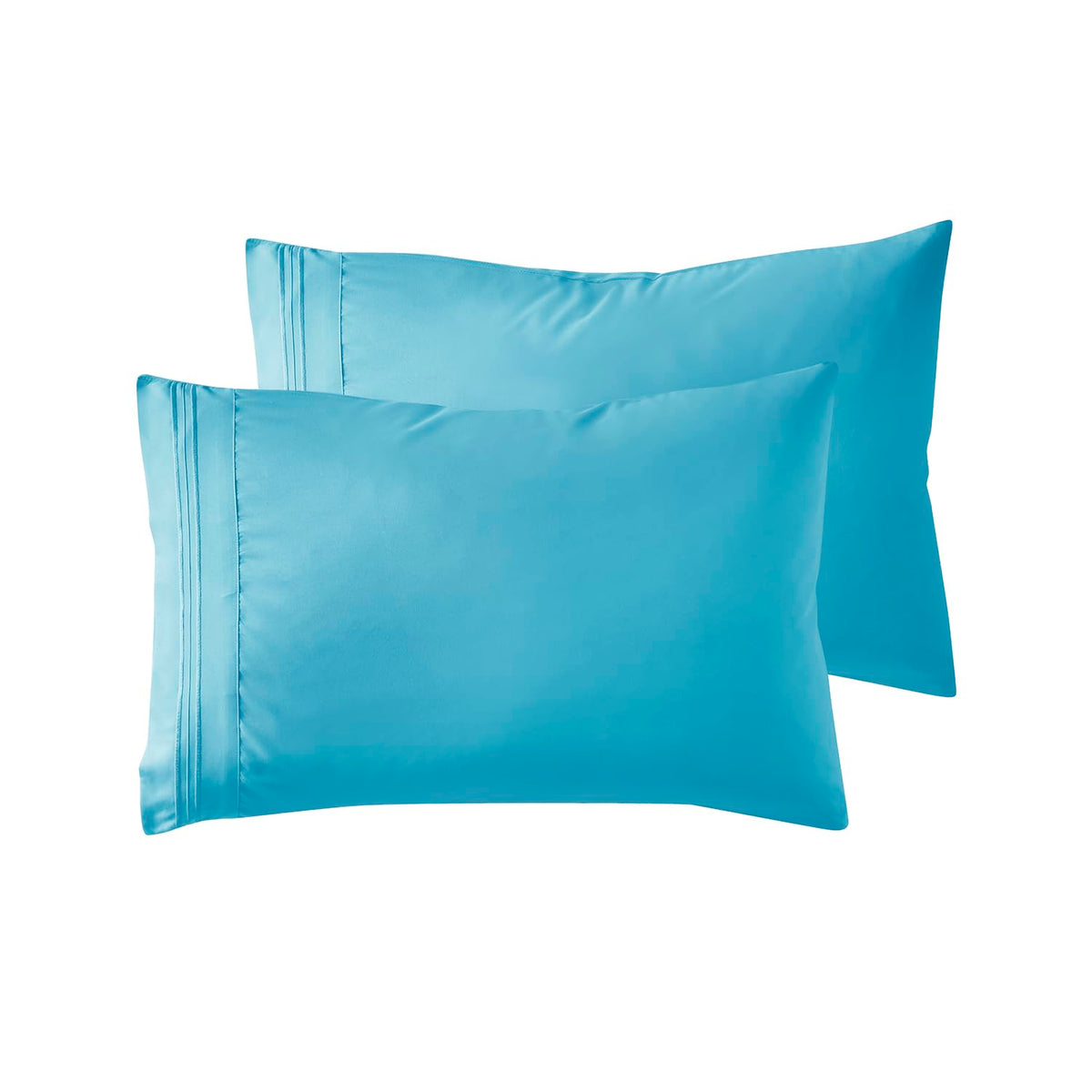 Nestl Beach Blue Pillow Cases Queen Size Set Of 2, Soft Queen Pillow Case, 1800 Microfiber Queen Pillow Cases 2, Pillowcases Que