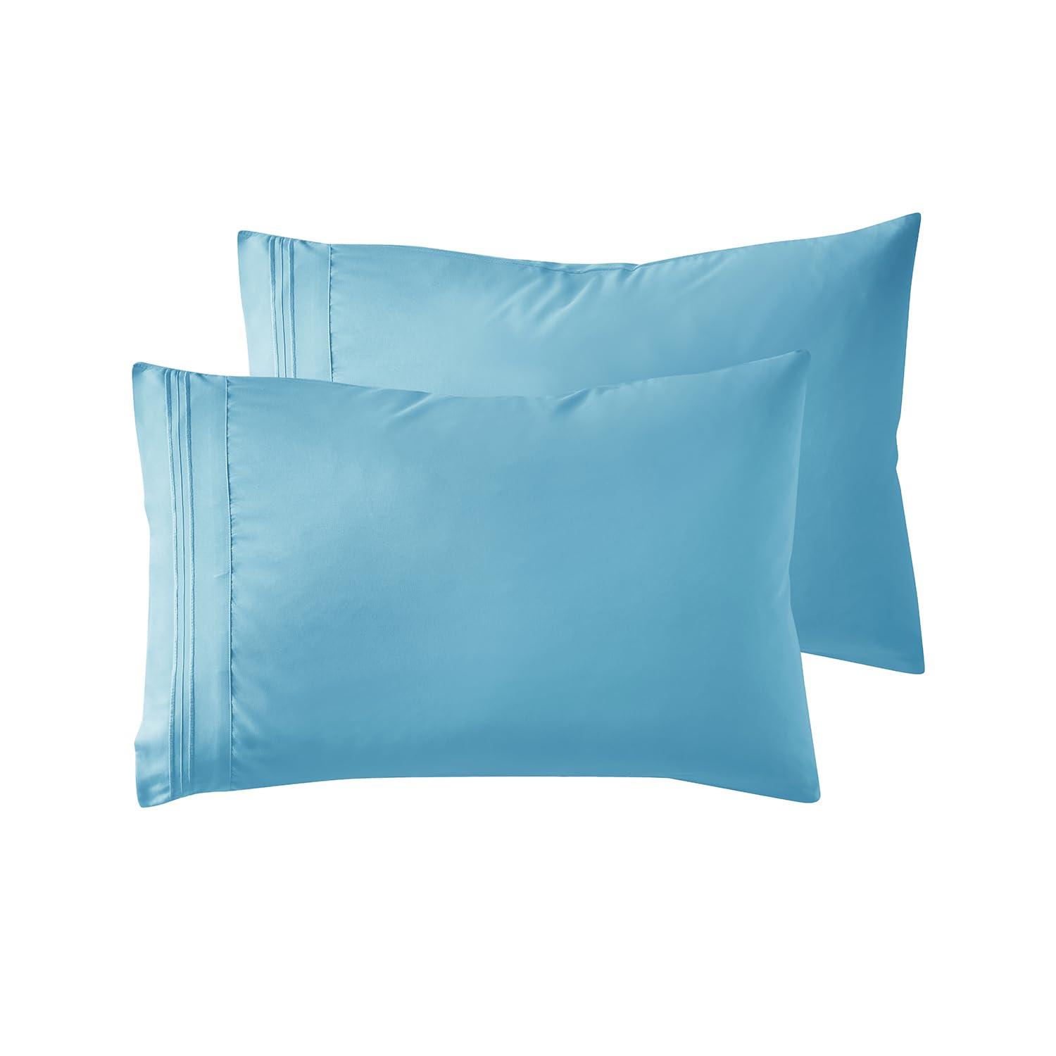 Nestl Beach Blue Pillow Cases Queen Size Set Of 2, Soft Queen Pillow Case, 1800 Microfiber Queen Pillow Cases 2, Pillowcases Que