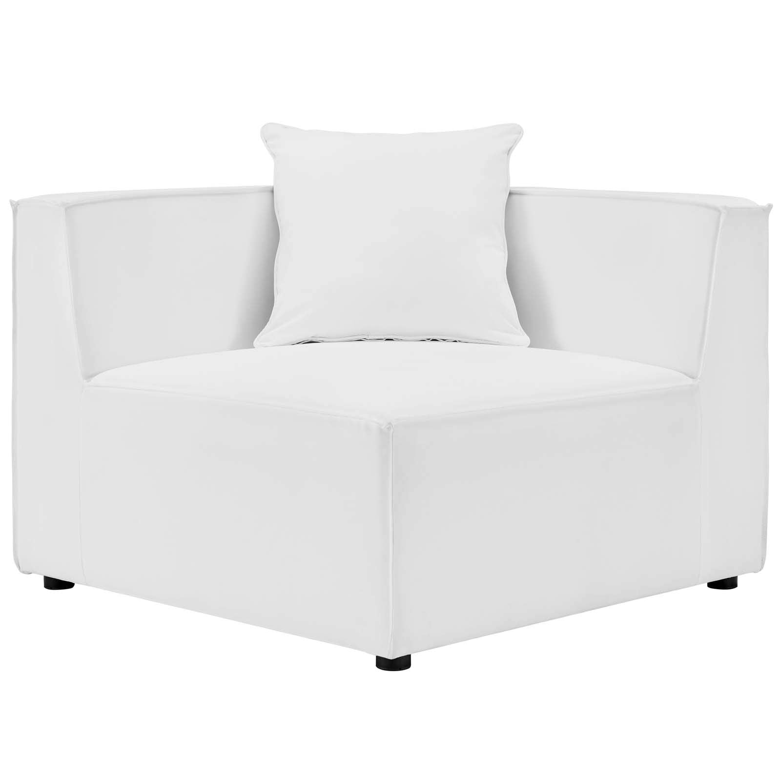 Modway Eei-4383-Whi Saybrook Patio Upholstered 6-Piece Sectional Sofa In White