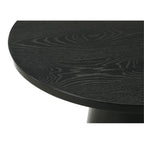 LILOLA LIVING Jasper Ebony Black 20" Round Console Table