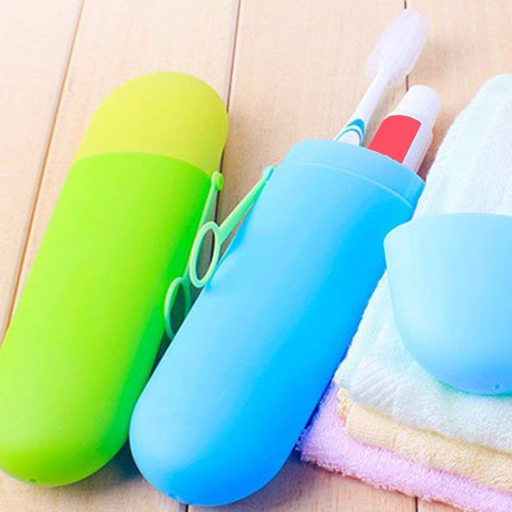 Cyrox Plastic Travel Bathroom Toothbrush Holder Cover  Toothpaste Holder Organizer Box Tube Cover Case Toothbrush Cap Lid Box 