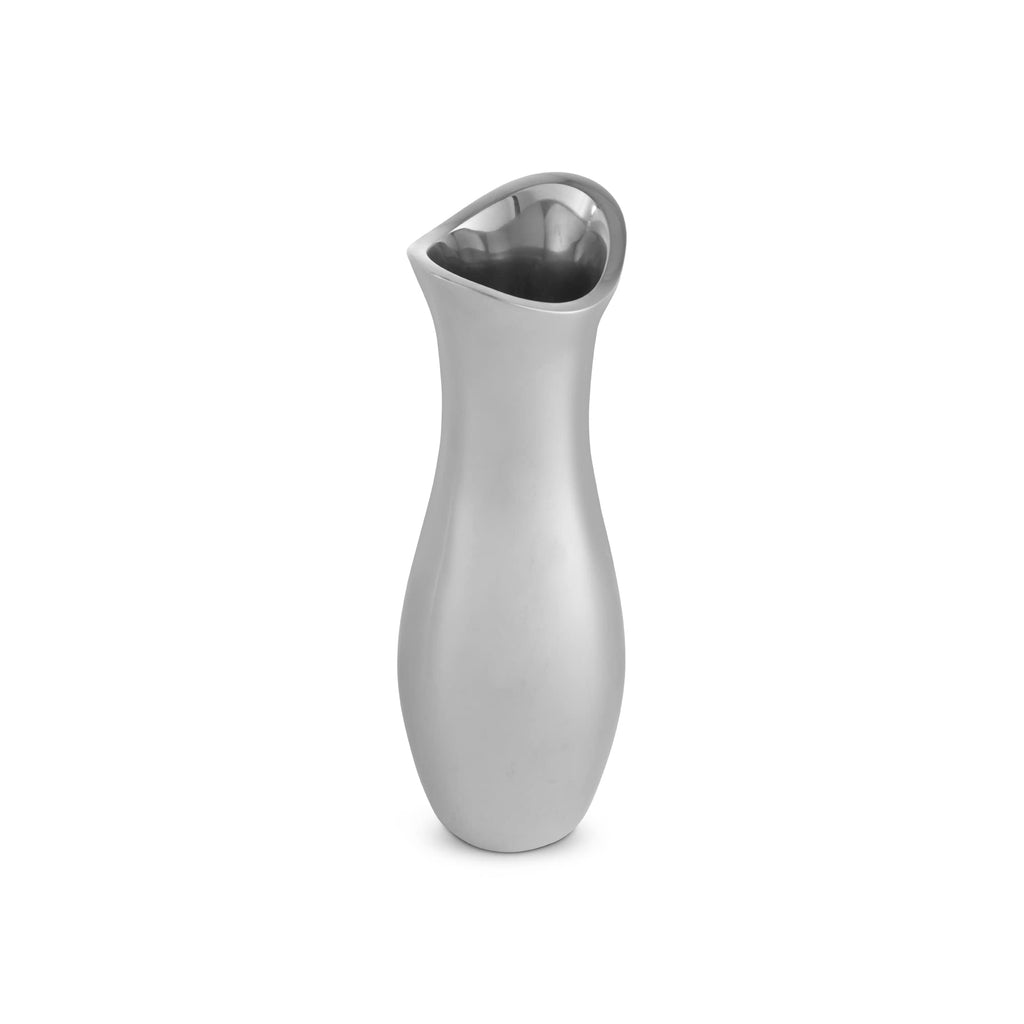 nambe Stryker Flower Vase | 9-Inch | Vases for Centerpiece Table Home Indoor Desk D  cor | Mid Century Modern Style Vase for Wed