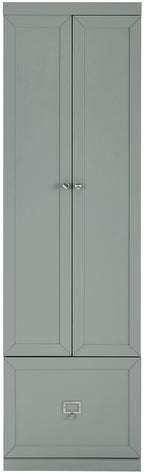 Crosley Furniture Harper Convertible Storage Cabinet with Coat Rack Hooks for Hanging, Gray