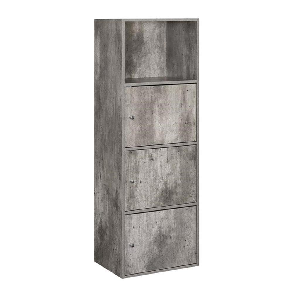 Convenience Concepts Xtra Storage 3 Door Cabinet 16.5 - Modern Storage Organizer with Shelf, 3 Storage Cabinets, Transitional Li