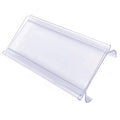 Wire Shelf Label Holder, Metro & Nexel Clear Plastic Clip On Ticket Holder With Sleeve, 3' X 1.25', 100 Pack