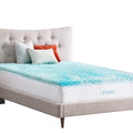 Linenspa 2 Inch Convoluted Gel Swirl Memory Foam Mattress Topper - Promotes Airflow - Relieves Pressure Points - King