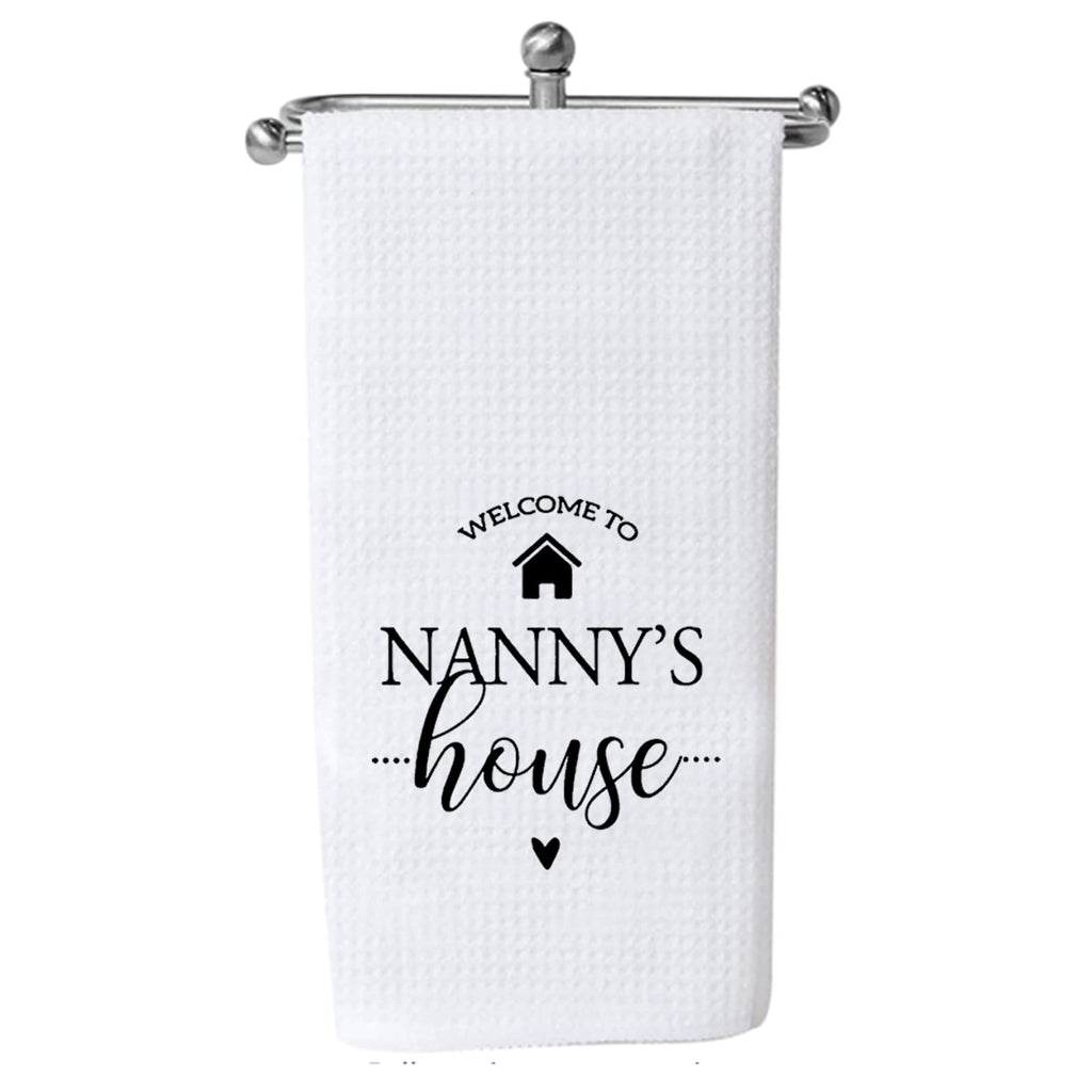 PXTIDY Nanny Tea Towel Mothers Day Tea Towel Nanny Nan Gift Grandma Gift Nanny Housewarming Gift (NANNY'S house towel)