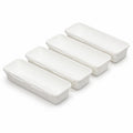Cutting Edge Interlocking Drawer Organizer Medium (Set Of 4, White)
