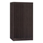 Better Home Products Modern Wood Double Sliding Door Wardrobe Tobacco