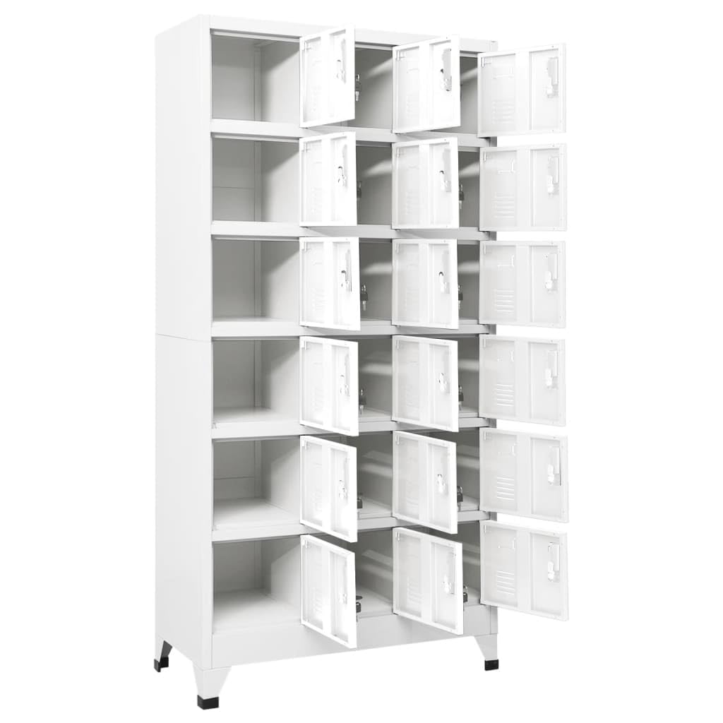 Vidaxl Locker Cabinet With 18 Compartments Metal 35.4''X15.7''X70.9''