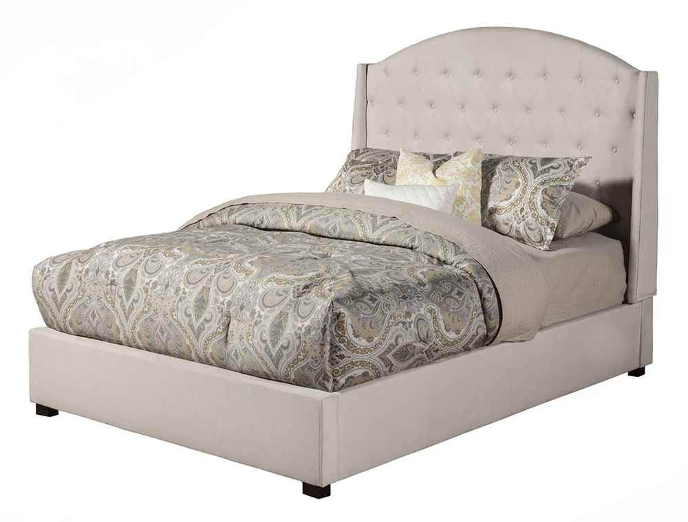 Alpine Furniture Ava Tufted Upholstered Panel Bed, Queen Size