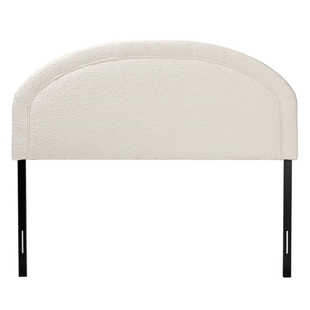 Baxton Studio Fiana Modern Cream Boucle Queen Headboard - Stylish Fabric Design for Elegant Bedroom Decor