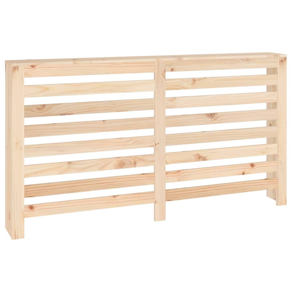 Vidaxl Radiator Cover - Solid Pine Wood - Brown Natural - 60.2"X7.5"X33.1" - With Shelf Space And Horizontal Slats - Assembly Required