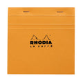 Rhodia Le Carre Head Stapled Pad, 148X148Mm, Square Ruling - Orange