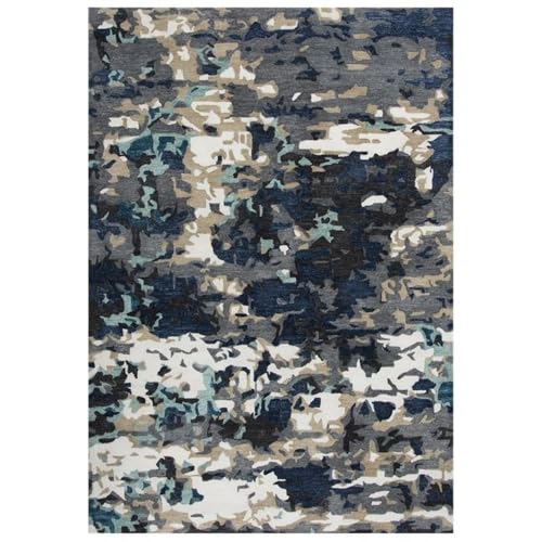 Rizzy Home Alora Decor Vivid 5' X 7'6" Gray/Multi/Blue/Ivory/Beige Hand-Tufted Area Rug