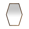 Stratton Home Decor Jojo Wood Mirror - Decorative Wall Mirror - Geometric Design, Wooden Frame - Modern Accent Piece For Living Room, Powder Room, Walk-In Closet, Bedroom, Hallway