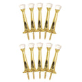 Door Stop Wall Protector With Rubber Tip - Polished Brass Solid Steel Cast Door Stoppers 10-Pack - Design House, 181727