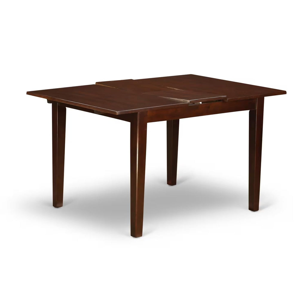 East West Furniture MLCA6C-MAH-W 6 Piece Modern Dining Table Set Contains a Rectangle Wooden Table with Butterfly Leaf and 4 Dining Chairs with a Bench, 36x54 Inch, Mahogany