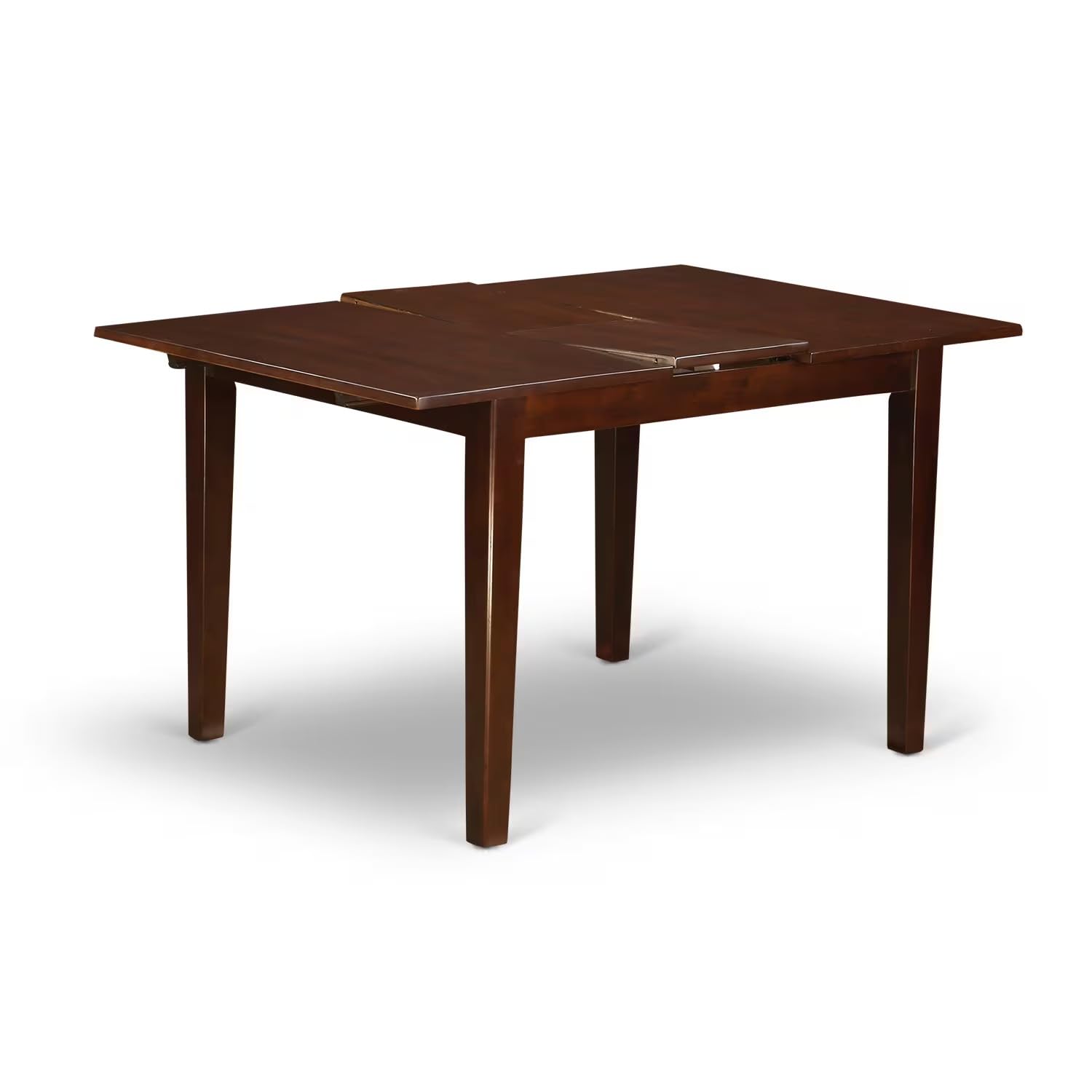 East West Furniture MLDU6D-MAH-W 6 Piece Kitchen Table & Chairs Set Contains a Rectangle Dining Room Table with Butterfly Leaf and 4 Dining Chairs with a Bench, 36x54 Inch, Mahogany