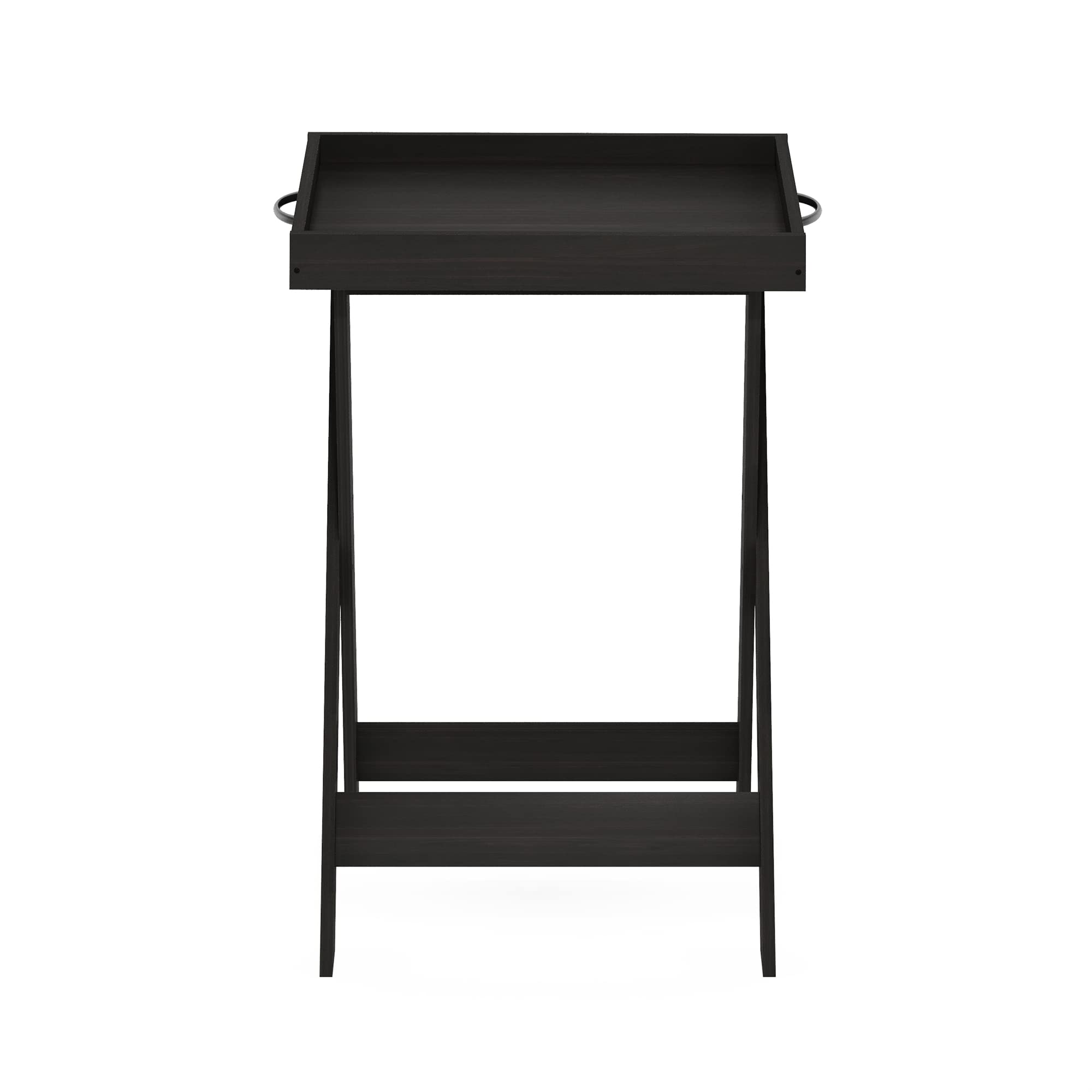 Furinno Classic Tray Table With Removable Tray, Espresso