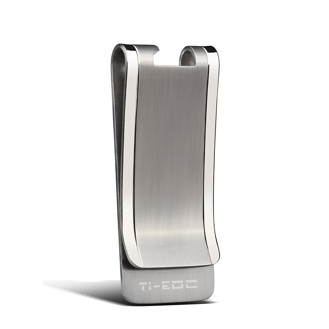 Ti-Edc Titanium Slim Cash Money Clip Wallet Credit Card Holder And Bottle Opener