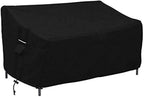 Rosielily Outdoor Couch Covers Patio Sofa Covers Waterproof, Black Outdoor Loveseat Covers, Outside Lawn Bench Covers, Stackable Heavy Duty Covers Patio Furniture Covers, Black
