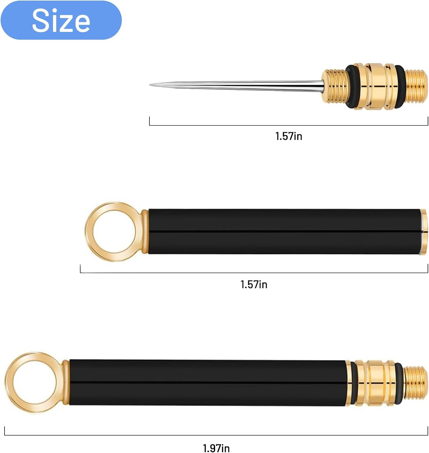 Qlfecle Titanium Toothpick Holder, Portable 3 Pcs Metal Toothpicks For Teeth, Mini Reusable Stainless Steel Toothpick Pocket Too