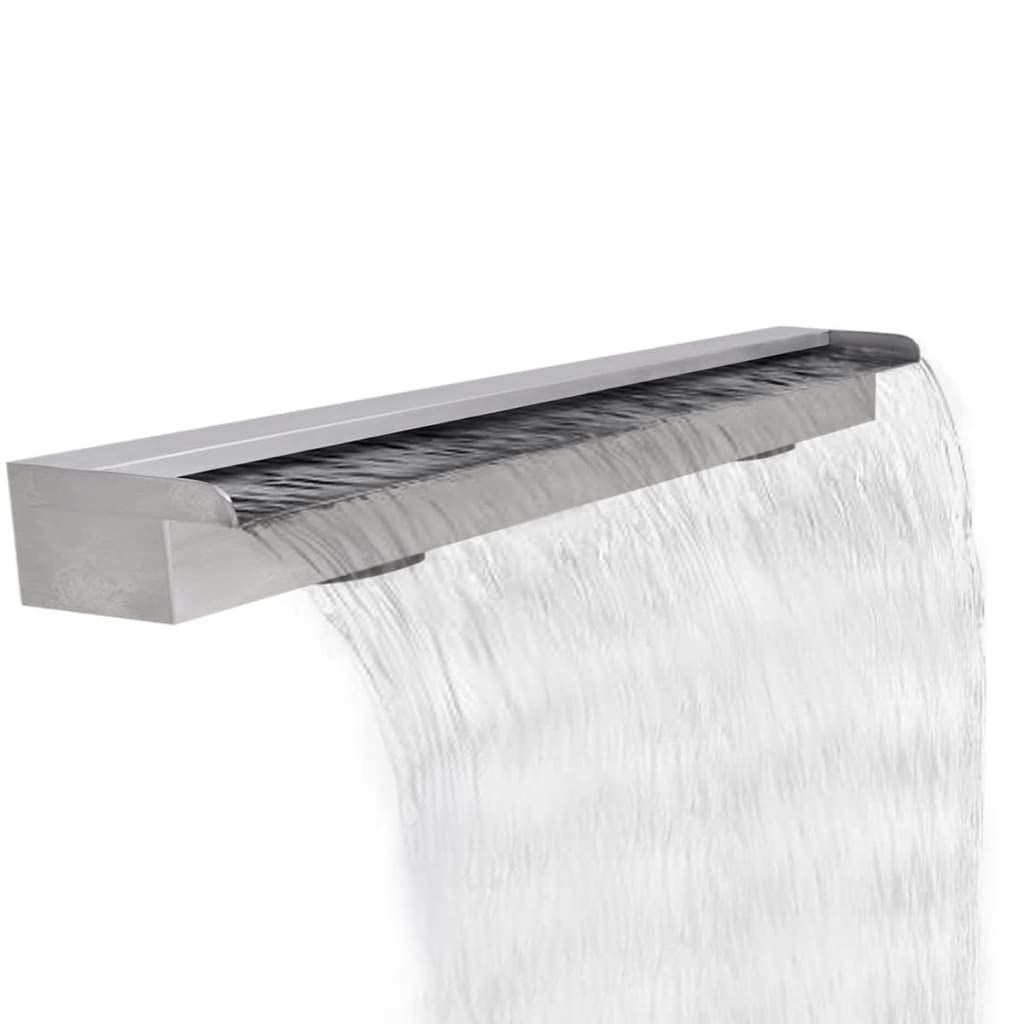 Rectangular Waterfall Pool Fountain Stainless Steel 47.2''