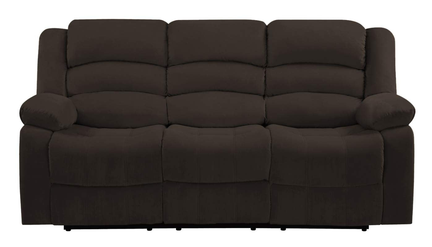 HomeRoots 40&quot; Contemporary Brown Fabric Sofa