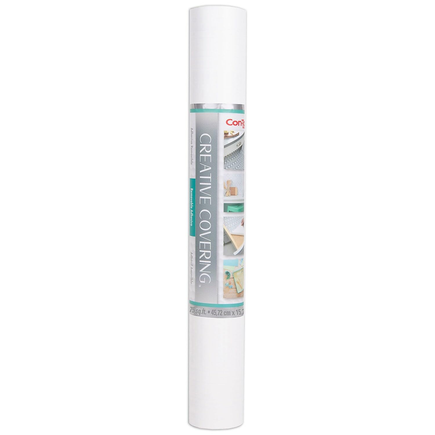 Con-Tact Brand Creative Covering Adhesive Covering, White, 18 x 50 ft