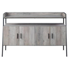 Acme Samiya Wooden 1-Shelf TV Stand with 4 Doors in Gray Oak and Black