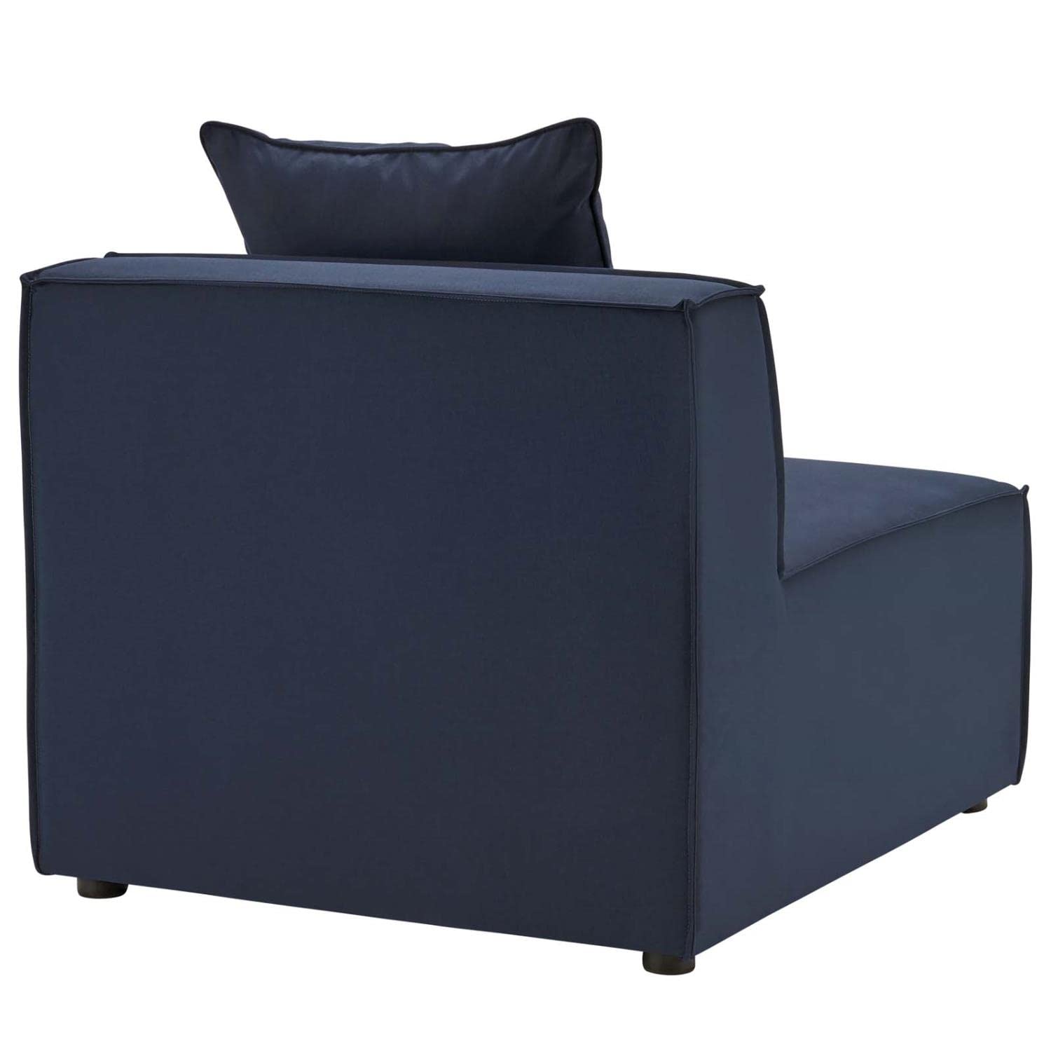 Modway Eei-4209-Nav Saybrook Outdoor Patio Upholstered Sectional Armless Chair, Navy Blue