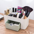 Aspaura  Cosmetic Organiser With Drawer, Makeup Storage Box, MultiCompartment Desktop Container, White