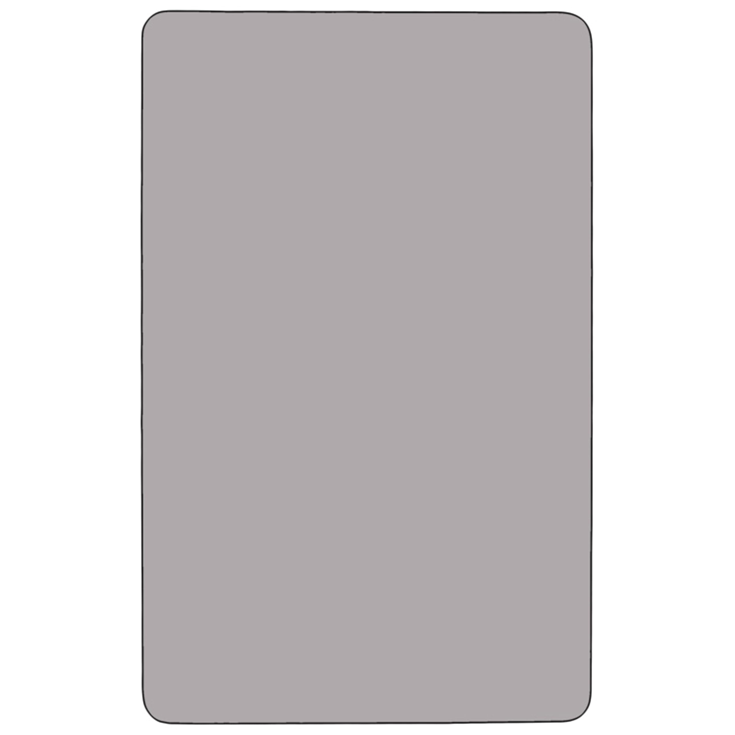 Flash Furniture Wren Mobile 30''W X 48''L Rectangular Grey Thermal Laminate Activity Table - Height Adjustable Short Legs
