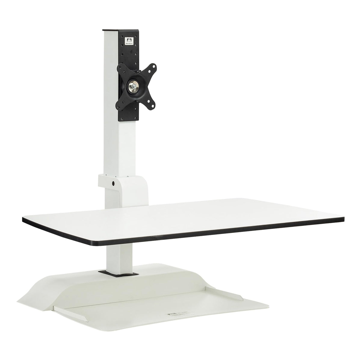 Safco Products 2192WH Soar Electric Sit/Stand Desk Converter, Single Monitor Mount, White